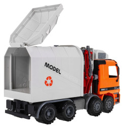 Žaislinis sunkvežimis/šiukšliavežė, oranžinis