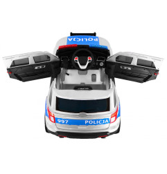 Vaikiškas Elektromobilis SUV Policija, Baltas