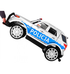 Vaikiškas Elektromobilis SUV Policija, Baltas