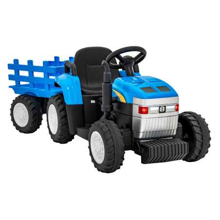 Vaikiškas Elektrinis traktorius New Holland T7 su priekaba