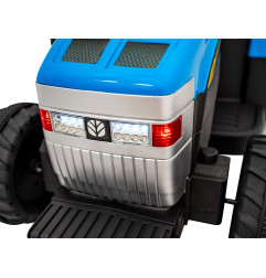 Vaikiškas Elektrinis traktorius su priekaba New Holland T7, Mėlynas