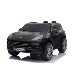 Vaikiškas Elektromobilis Porsche Cayenne S, Juodas