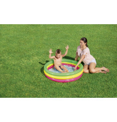 Pripučiamas baseinas BESTWAY (102x25 cm) spalvotas