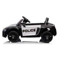 Vaikiškas policijos elektromobilis Audi R8, juodas