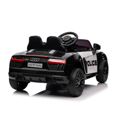 Vaikiškas policijos elektromobilis Audi R8, juodas