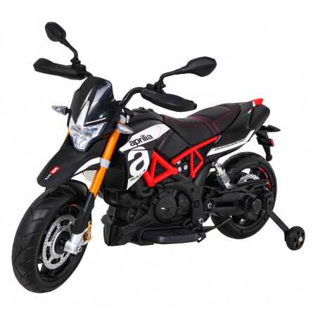 Vaikiškas Elektrinis motociklas Aprilia, juodas