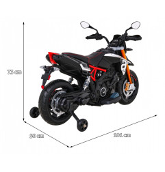 Vaikiškas Elektrinis motociklas Aprilia, juodas