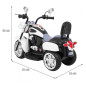 Elektrinis motociklas Night Bike Chopper, Baltas