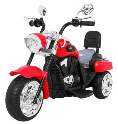 Vaikiškas Elektrinis motociklas NightBike Chopper, raudonas