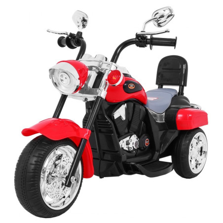 Vaikiškas Elektrinis motociklas NightBike Chopper, raudonas