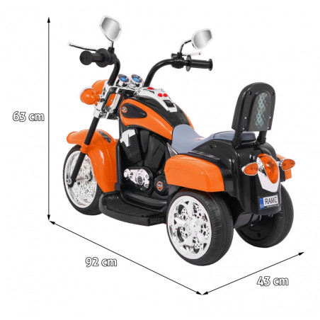 Vaikiškas Elektrinis motociklas Chopper NightBike, Oranžinis