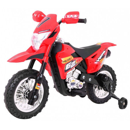 Vaikiškas Elektrinis motociklas MotoCross raudonas