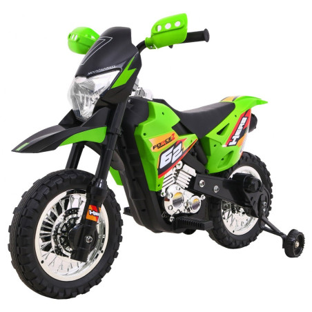 Vaikiškas Elektrinis motociklas MotoCross, žalias