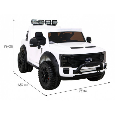 Vaikiškas Elektromobilis Ford Super Duty baltas