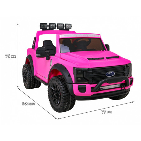 Vaikiškas Elektromobilis Ford Super Duty rožinis