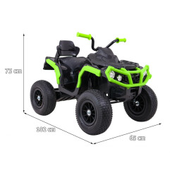 Vaikiškas elektrinis keturratis Quad ATV AIR, Žalias/Juodas
