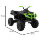 Vaikiškas Elektrinis keturratis XL ATV, su nuotolinio valdymo pultu žalias Vaikiškas Elektrinis keturratis XL ATV, su nuotolinio valdymo pultu žalias