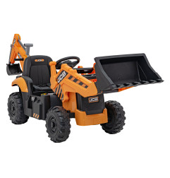 Vaikiškas Elektrinis Traktorius/Ekskavatorius  JCB 2in1, Geltonas