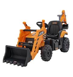 Vaikiškas Elektrinis Traktorius/Ekskavatorius  JCB 2in1, Geltonas