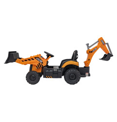 Vaikiškas Elektrinis Traktorius/Ekskavatorius  JCB 2in1, Geltonas
