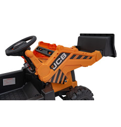 Vaikiškas Elektrinis Traktorius/Ekskavatorius  JCB 2in1, Geltonas