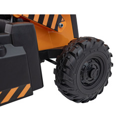 Vaikiškas Elektrinis Traktorius/Ekskavatorius  JCB 2in1, Geltonas