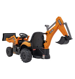 Vaikiškas Elektrinis Traktorius/Ekskavatorius  JCB 2in1, Geltonas