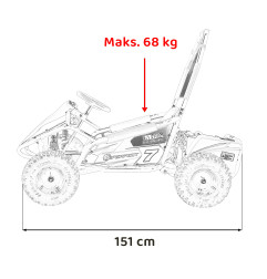 Vaikiškas elektrinis bagis MUD MONSTER, Oranžinis