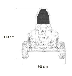 Vaikiškas elektrinis bagis MUD MONSTER, Oranžinis