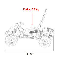 Vaikiškas benzininis bagis MUD MONSTER 100CC, Oranžinis