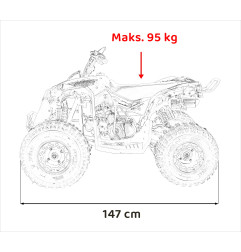 Vaikiškas benzininis keturratis RENEGADE HIPERFECT 125CC, Raudonas