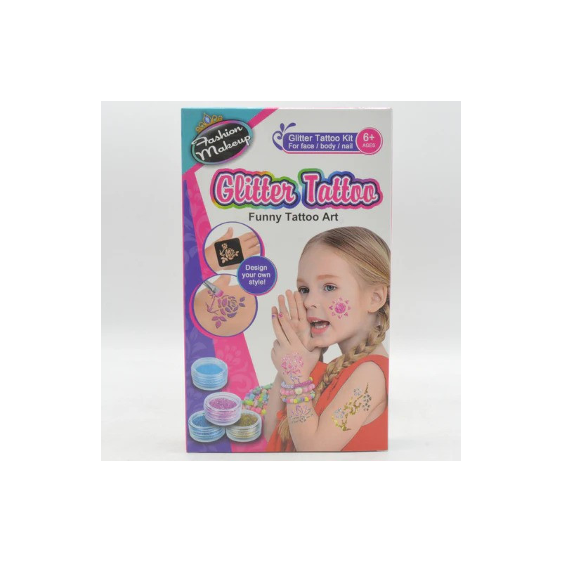 Blizgučių tatuiruočių rinkinys "Glitter Tattoo"