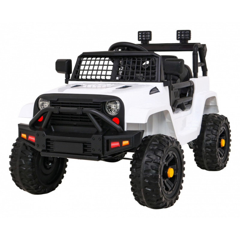 Vaikiškas Elektromobilis Jeep Dark Night, Baltas Vaikiškas Elektromobilis Jeep Dark Night, Baltas