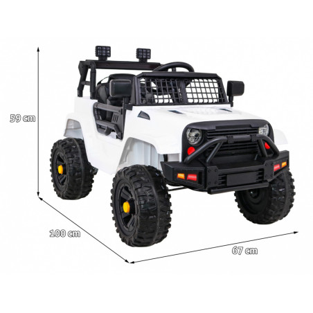 Vaikiškas Elektromobilis Jeep Dark Night, Baltas
