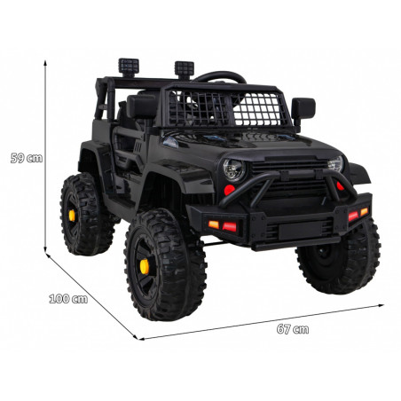 Vaikiškas Elektromobilis Jeep Dark Night, Juodas