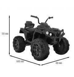 Vaikiškas elektrinis keturratis Quad ATV 2.4GHz, Juodas