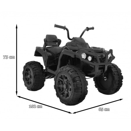 Vaikiškas Elektrinis Keturratis Quad ATV 2 4 G, Juodas
