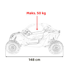 Vaikiškas Elektrinis Bagis Maverick Turbo RR, Oranžinis