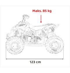 Vaikiškas benzininis keturratis RENEGADE HIPERFECT 110CC, Raudonas