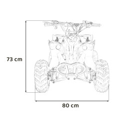 Vaikiškas benzininis keturratis RENEGADE HIPERFECT 110CC, Raudonas