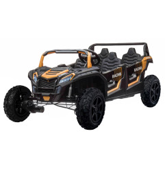 Vaikiškas elektrinis keturvietis bagis RACING UTV2000, Geltonas