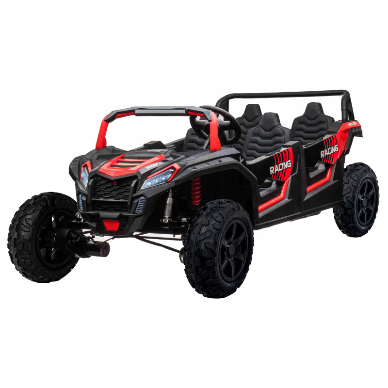 Vaikiškas Keturvietis elektrinis bagis RACING UTV2000, raudonas Vaikiškas Keturvietis elektrinis bagis RACING UTV2000, raudonas