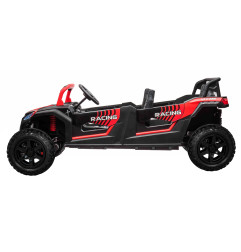 Vaikiškas elektrinis keturvietis bagis RACING UTV2000, Raudonas