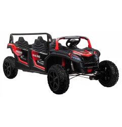 Vaikiškas elektrinis keturvietis bagis RACING UTV2000, Raudonas