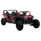 Vaikiškas Keturvietis elektrinis bagis RACING UTV2000, raudonas Vaikiškas Keturvietis elektrinis bagis RACING UTV2000, raudonas
