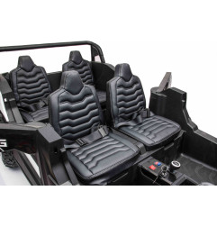 Vaikiškas elektrinis keturvietis bagis RACING UTV2000, Baltas