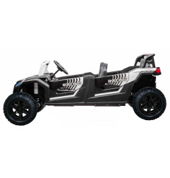 Vaikiškas elektrinis keturvietis bagis RACING UTV2000, Baltas