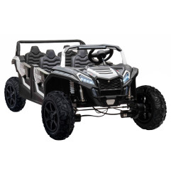 Vaikiškas elektrinis keturvietis bagis RACING UTV2000, Baltas