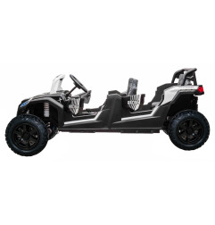 Vaikiškas elektrinis keturvietis bagis RACING UTV2000, Baltas