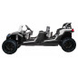 Vaikiškas Keturvietis elektrinis bagis RACING UTV2000, baltas Vaikiškas Keturvietis elektrinis bagis RACING UTV2000, baltas